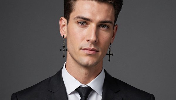 Elevate your style with black cross earrings for men